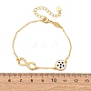Sports Brass Micro Pave Cubic Zirconia Infinity Link Bracelets LS-BJEW-D386-01E-G-3