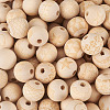 100Pcs 10 Style Unfinished Natural Wood European Beads WOOD-TA0001-55-4