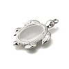 304 Stainless Steel Pendant Cabochon Settings STAS-C122-16A-P-2