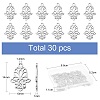 30Pcs 201 Stainless Steel Pendants STAS-CJ0002-36-2