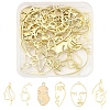 24Pcs 6 Styles Alloy Open Back Bezel Pendants FIND-FS0003-36-1