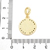 Brass Clear Cubic Zirconia European Dangle Pendants KK-D325-28G-01-3