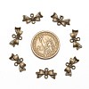 Bowknot Alloy Links connectors X-EA11930Y-AB-4