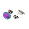 Ion Plating(IP) 304 Stainless Steel Stud Earring Findings STAS-P198-25-10mm-M-2