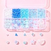 10 Styles Transparent Crackle Acrylic Beads MACR-FS0001-81-7