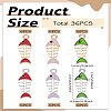 36Pcs 6 Colors Alloy Enamel Pendants ENAM-LP0002-34-2