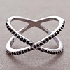 Simple Style Brass Cubic Zirconia Finger Rings FS-WG32029-07-1