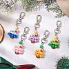 Plastic Christmas Tree Pendant Decorations HJEW-JM02727-1