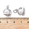 ABS Imitation Pearl Charms KK-D367-03G-3