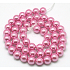 Eco-Friendly Dyed Glass Pearl Round Bead Strands X-HY-A002-10mm-RB109-1