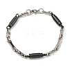 Two Tone 304 Stainless Steel Column & Infinity Link Chain Bracelet BJEW-B078-32BP-1