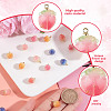 20Pcs 5 Colors Handmade Flower Charms KY-GO0001-01-5