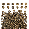 300Pcs 6 Styles Tibetan Style Alloy Spacer Beads FIND-PH0020-41AB-7