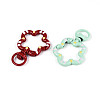Spray Painted Alloy Swivel Snap Hook Clasps PALLOY-T090-75-2