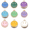 18Pcs 9 Colors Alloy Enamel Charms ENAM-YW0001-97-O-1