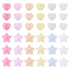 50Pcs 2 Styles Transparent Crackle Acrylic Beads OACR-TA0003-89-3