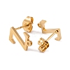 Ion Plating(IP) 304 Stainless Steel Stud Earrings FIND-Q103-01Z-G-2