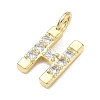 Brass Micro Pave Clear Cubic Zirconia Pendants KK-I476-01G-H-2