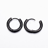 304 Stainless Steel Huggie Hoop Earrings LS-EJEW-F111-16mm-B-2