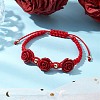 2Pcs Nylon Cord Braided Bracelets for Women BJEW-JB11288-4