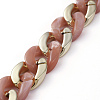 Handmade CCB Plastic Curb Chain AJEW-JB00678-02-3