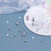 304 Stainless Steel Stud Earring Findings STAS-UN0021-16P-4