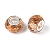 Transparent Resin Rondelle European Beads RESI-N044-01D-3