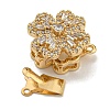 Brass Micro Pave Cubic Zirconia Box Clasps KK-U037-34G-3