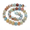 Dyed Natural Agate Faceted Round Beads Strands X-G-E268-20-3
