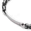 201 Stainless Steel ID Bracelets BJEW-F331-08BP-10