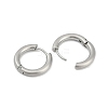 Tarnish Resistant Frosted 304 Stainless Steel Huggie Hoop Earrings for Women EJEW-C096-32C-P-2