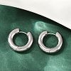 202 Stainless Steel Polishing Hoop Earrings EJEW-M106-02P-03-1