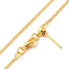 1mm Rack Plating Brass Cable Chain Adjustable Slider Necklaces for Women Men X-MAK-L044-04G-2