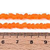 Frosted Transparent Glass Beads Strands GLAA-N016-4mm-09-4