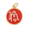 Brass Enamel Pendants KK-L251-02G-D02-1