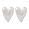 304 Stainless Steel Plastic Imitation Pearl Stud Earrings EJEW-R030-01G-04-4