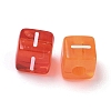Spray Painted Transparent Acrylic Beads MACR-K365-07I-2