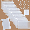 100Pcs Rectangle Frosted Plastic Packing Resealable Bags ABAG-CY0001-09-7