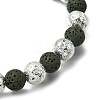 Halloween Electroplate Natural Lava Rock Bracelets BJEW-JB12332-02-4