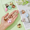 GOMAKERER 12Pcs 12 Style Animals Theme Food Grade Eco-Friendly Silicone Focal Beads SIL-GO0001-32-3