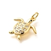 Brass Micro Pave Cubic Zirconia Pendants KK-Q040-02G-G-2
