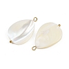 Natural Shell Teardrop Pendants STAS-D378-33G-2