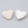 Faux Mink Fur Covered Cabochons X-WOVE-N006-13O-2