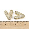 Brass Micro Pave Clear Cubic Zirconia Pendants KK-Z041-01G-V-3