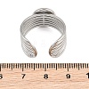 304 Stainless Steel Cuff Ring Components SA-CBA82C8-03B-P-3