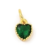Brass Micro Pave Cubic Zirconia Pendants KK-H204-01G-06-1