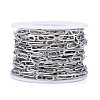 304 Stainless Steel Paperclip Chains CHS-F011-09A-P-3