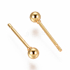 PVD Vacuum Plating 304 Stainless Steel Ball Stud Earrings EJEW-I232-01A-G-2