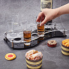 12 Holes S Shaped Transparent Acrylic Wine Glass Organizer Holder with Black Base ODIS-WH0019-13-3