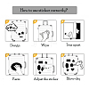 50Pcs Cartoon English Word Paper Sticker Label Set DIY-G075-02-5